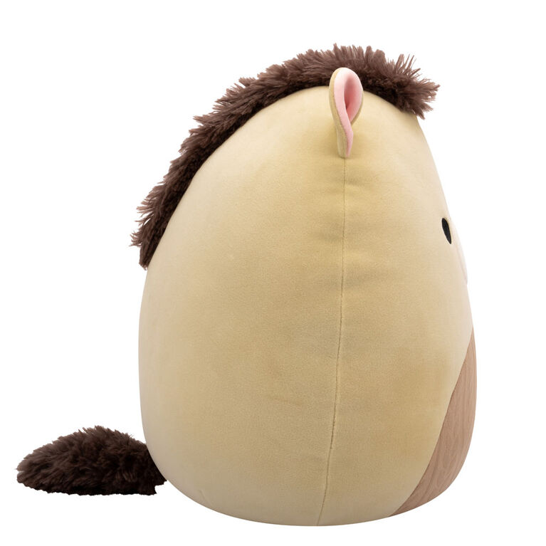 Squishmallows 12" Plush  - Mars the Olive Horse with Brown Embossed Cable Knit Belly