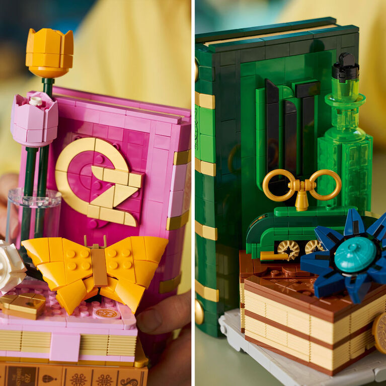 LEGO Wicked Glinda & Elphaba Bookends For Shelves, Fantasy Gift Craft Kit Reading Decor 75691