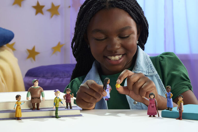 Disney -Wish -Coffret -Les Ados, 8 mini-poupées articulées, fig. Star