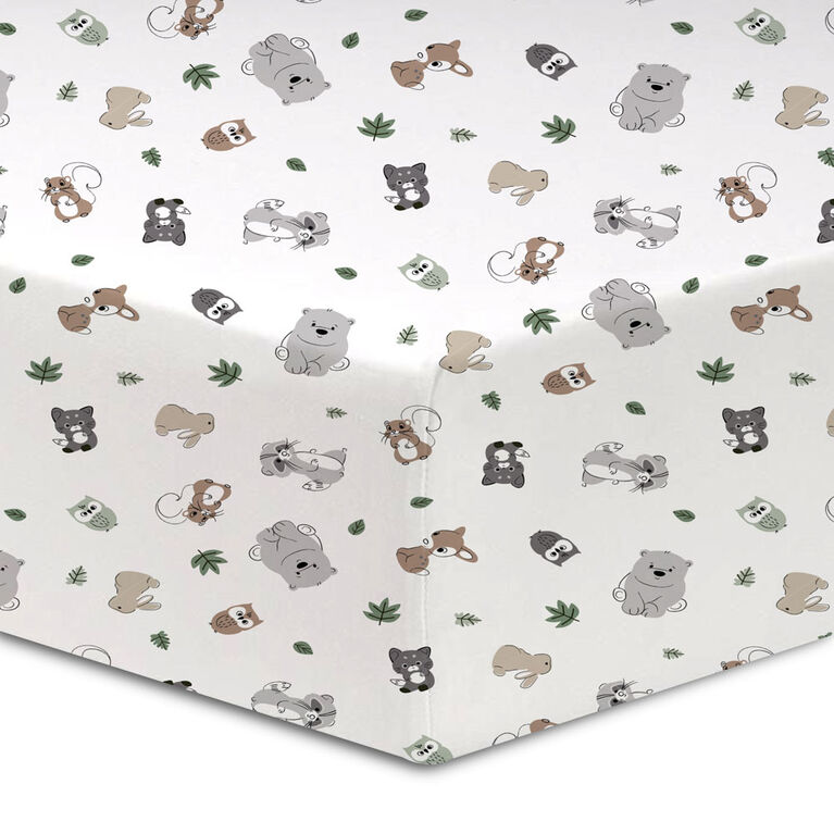 Koala Baby Lot de 1 drap en flanelle Animaux de la forêt