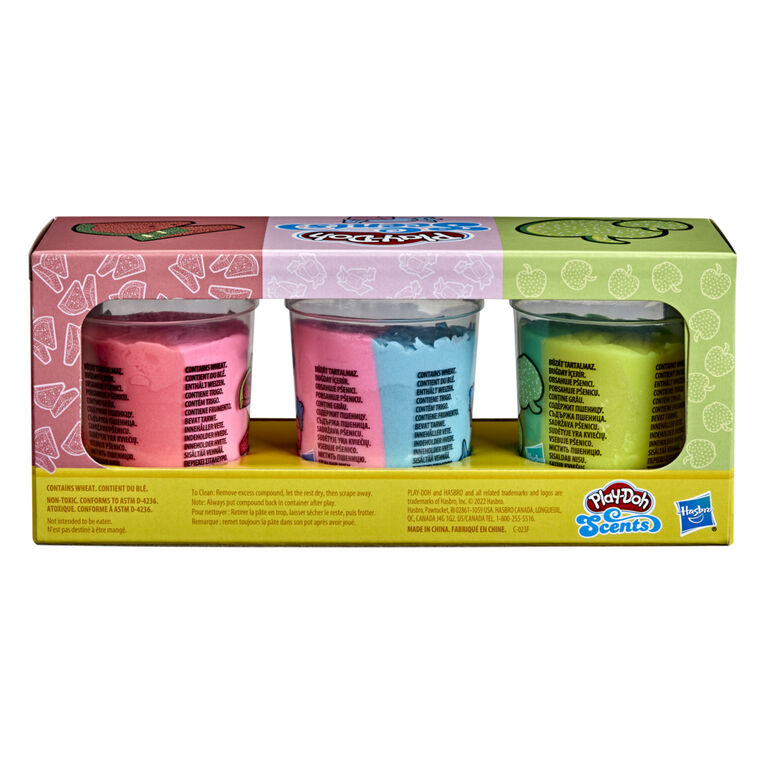 Play-Doh Scents, 3 pots de pâte à modeler atoxique, parfum de bonbon, pots de 112 g,