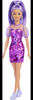 Poupée Barbie Fashionistas n°178, Robe Violette Irisée avec Manches et Haut du Buste Transparents, Baskets Violettes