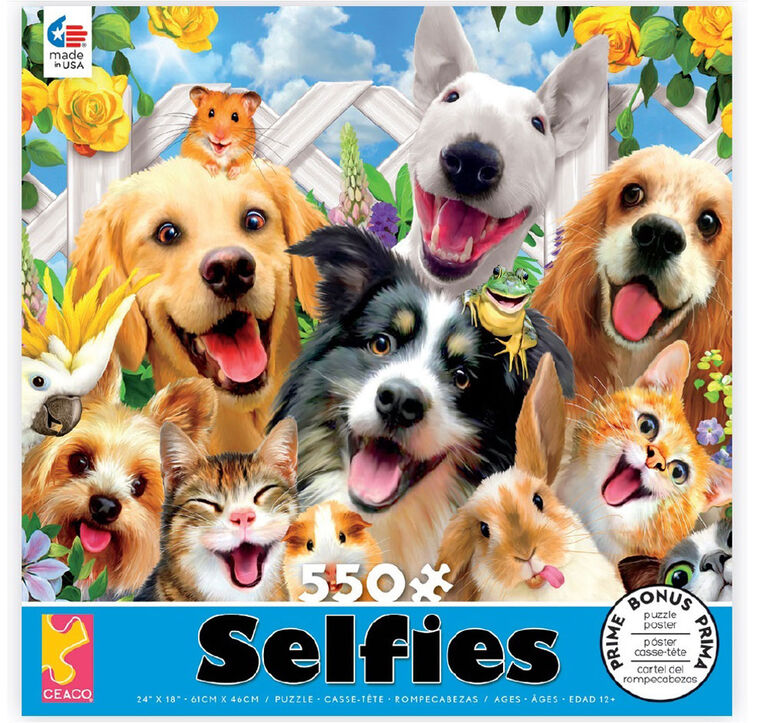 Ceaco Selfies - Backyard Pals Jigsaw Puzzle 550  Piece
