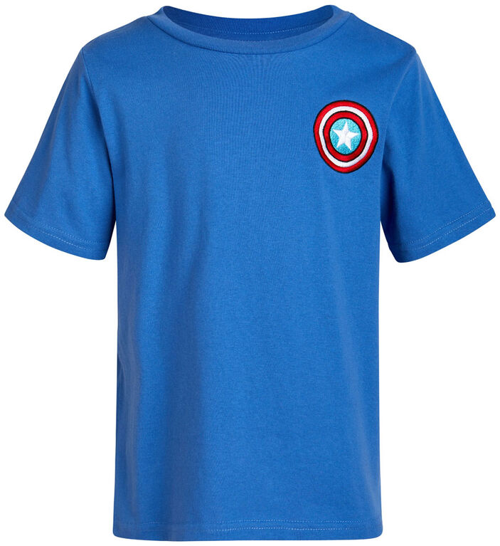 Marvel - Short Sleeve Tee - Captain America / Blue / 4T