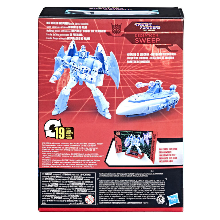 Transformers Studio Series 86-10, figurine Decepticon Sweep de 16,5 cm de Transformers : le film, classe Voyageur