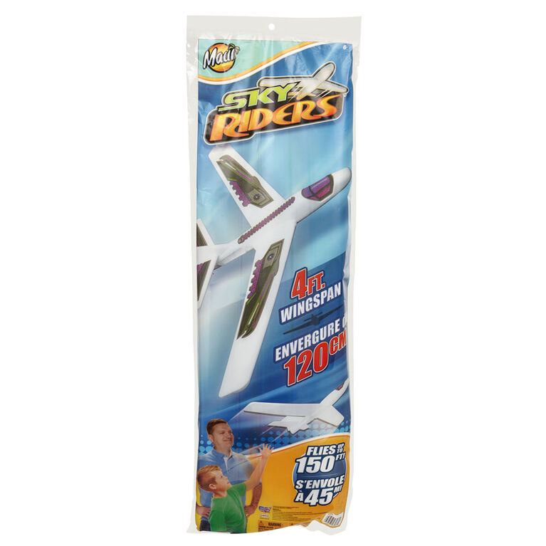 48" Sky Riders Raptor White Glider