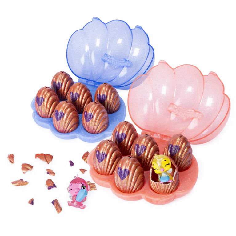 Hatchimals CollEGGtibles, Mermal Magic 6 Pack Shell Carrying Case with