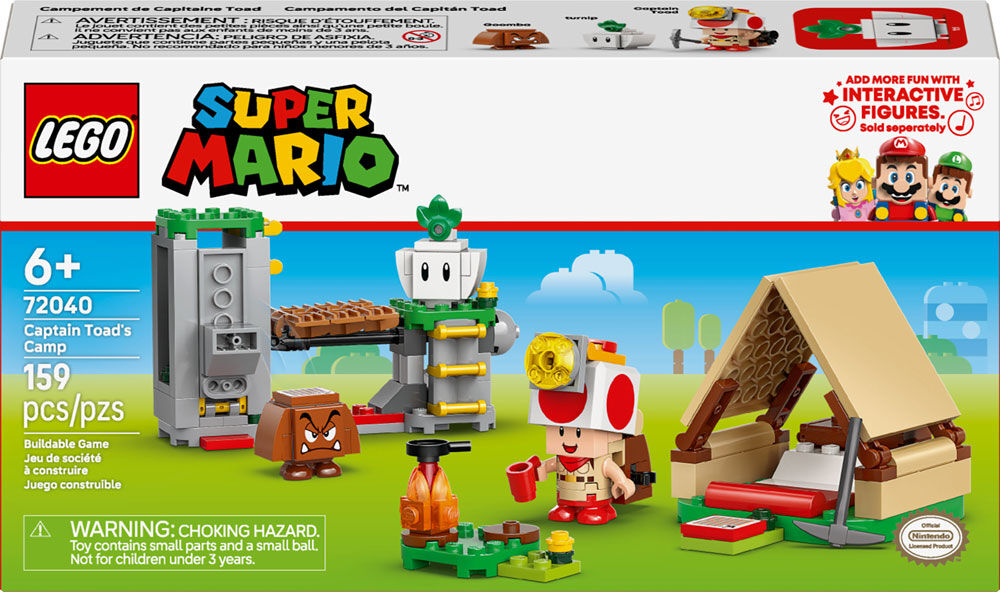 LEGO Super Mario Captain Toad's Camp Building Toy for Kids - Playset for Boys & Girls, Ages 6+ - 72040