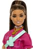 Barbie Doll in Trendy Pink Jumpsuit with Accessories and Pet Puppy