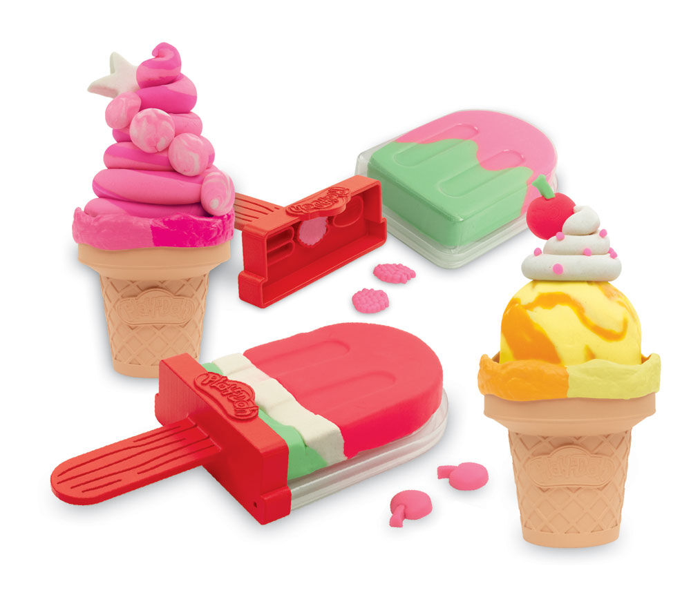 play doh and baby doll ice cream car toys play