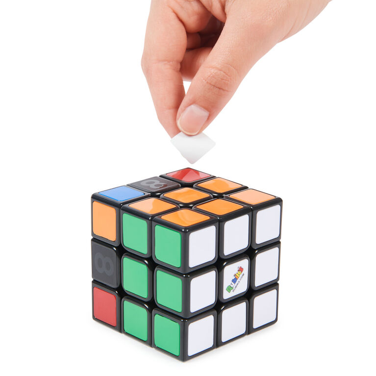Rubik's, Cube d'apprentissage, Apprenez à résoudre un cube 3x3 avec des autocollants, un guide et des vidéos | Jeu à manipuler antistress | Cube à manipuler pour adultes