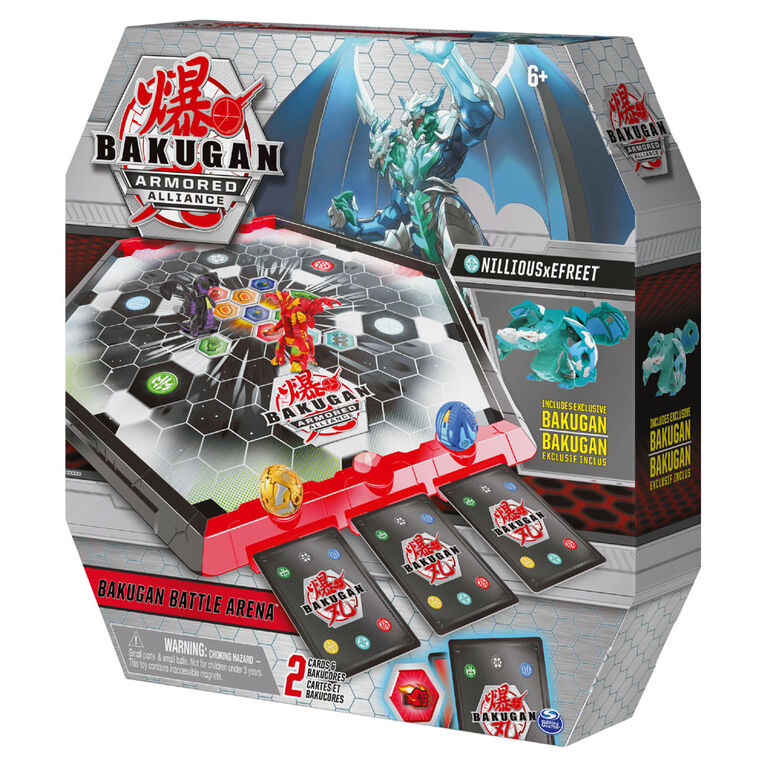 Bakugan Battle Arena, Plateau de jeu avec Bakugan Fusion Nillious x Efreet exclusif - les motifs peuvent varier