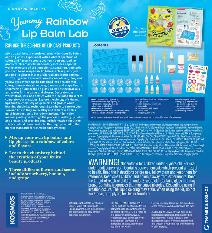 Thames & Kosmos Rainbow Lip Balm Lab - Édition anglaise