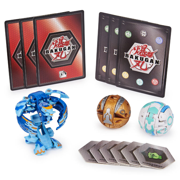 Bakugan Starter Pack 3-Pack, Hydranoid, Collectible Action Figures