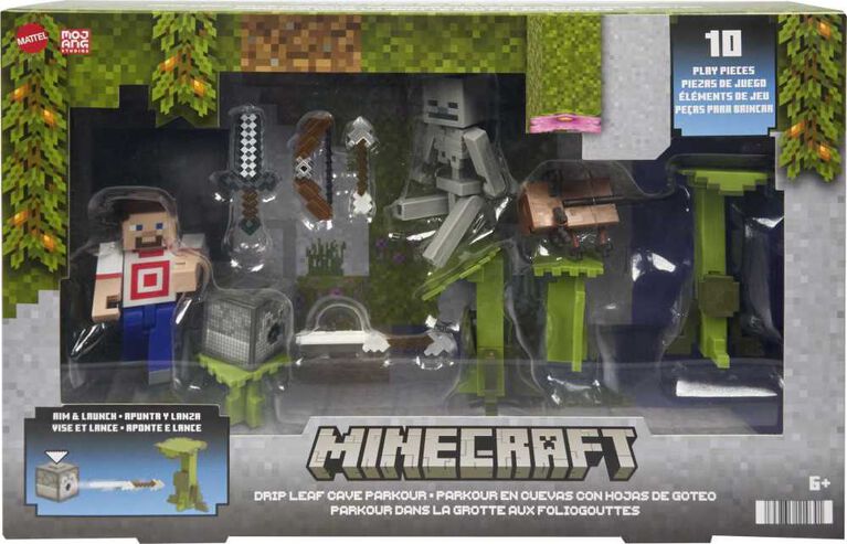 Minecraft Drip Leaf Cave Parkour Multi Pack Figures