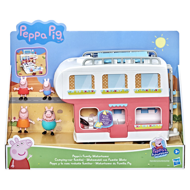 Peppa Pig Peppa's Adventures Peppa's Family Motorhome Preschool Toy - English Edition
