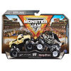 Monster Jam, Official Bulldozer Vs. Racing Stripes Die-Cast Monster Trucks, 1:64 Scale