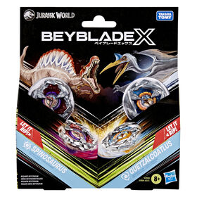 Collaboration Beyblade X Jurassic World Spinosaurus contre Quetzalcoatlus, multipack