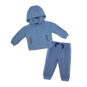 Baby Mode Ensemble jogging matelassé à capuche 2 pièces : bleu