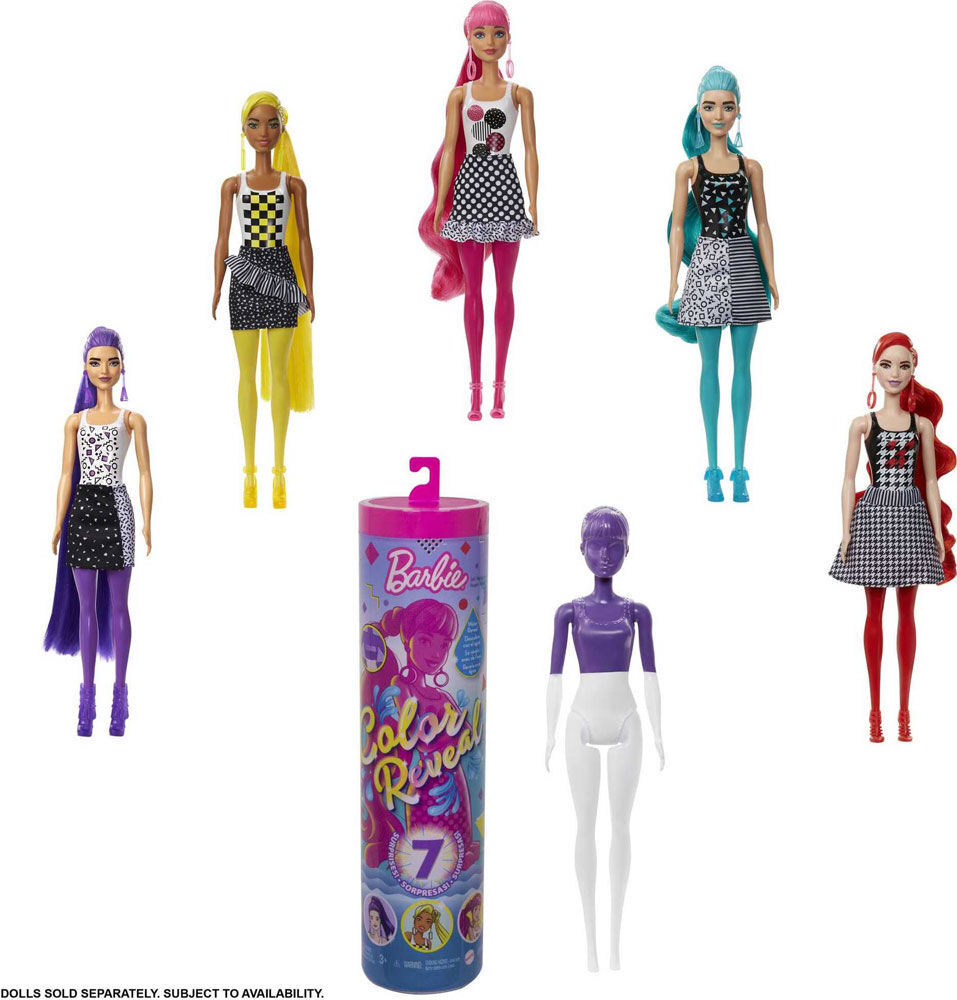 Barbie Color Reveal Doll with 7 Surprises for Kids 3 Years Old Up