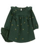Robe en molleton à imprimé de papillon vert Carter's 12M