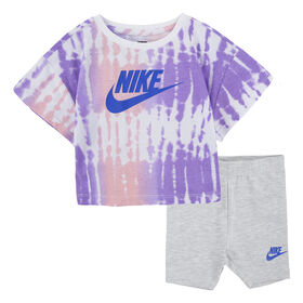 Nike T-shirt and Short Set - Grey - Size 2T