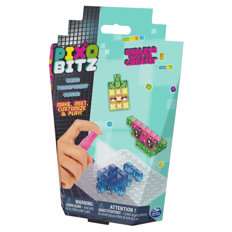 Pixobitz, Clear Pack with 156 Exclusive No Heat Water Fuse Beads