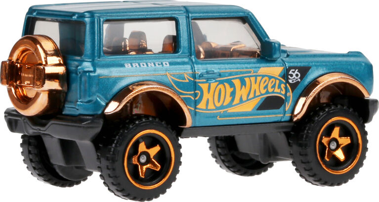 Hot Wheels 1:64 Scale Die-Cast Ford Bronco Turquoise- & Copper-Colored Deco