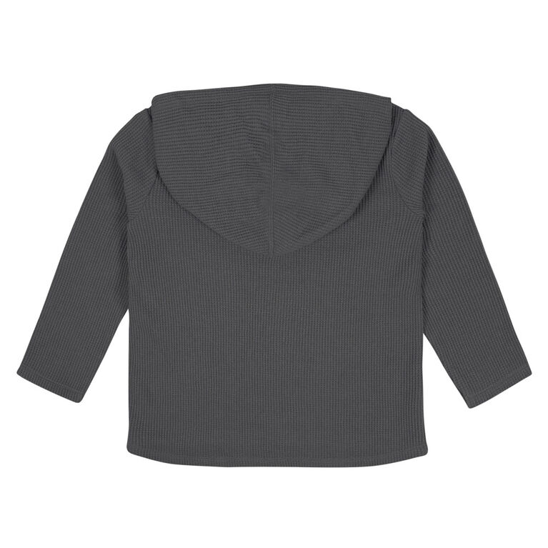 Gerber Childrenswear - Ensemble 2 pièces avec sweat à capuche et pantalon de jogging en tricot gaufré Gris pour tout-petits garçons 4T