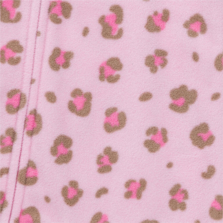 Gerber Childrenswear - 1-Pack Blanket Sleeper - Leopard - Pink 3T
