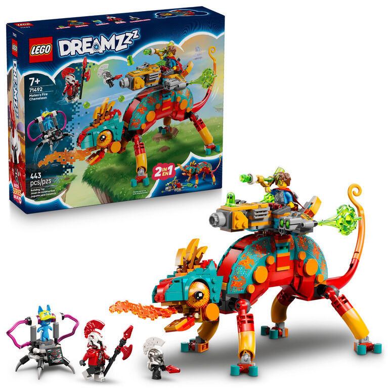 LEGO DREAMZzz Le Caméléon de Feu de Mateo, Jouet d'Imagination pour Enfants, Ensemble d'Animaux Fantastiques 71492