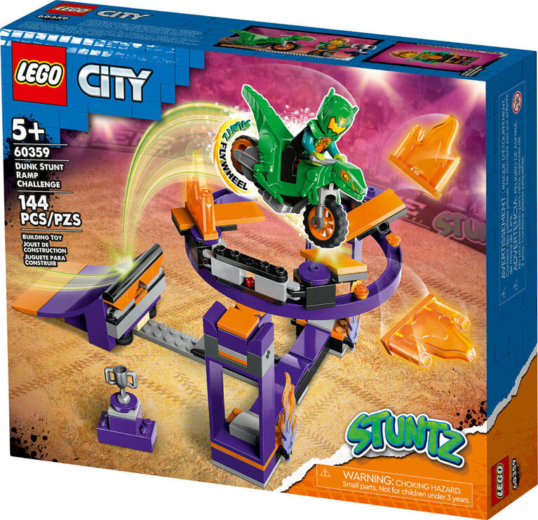 LEGO City Dunk Stunt Ramp Challenge 60359 Building Toy Set (144 Pieces)