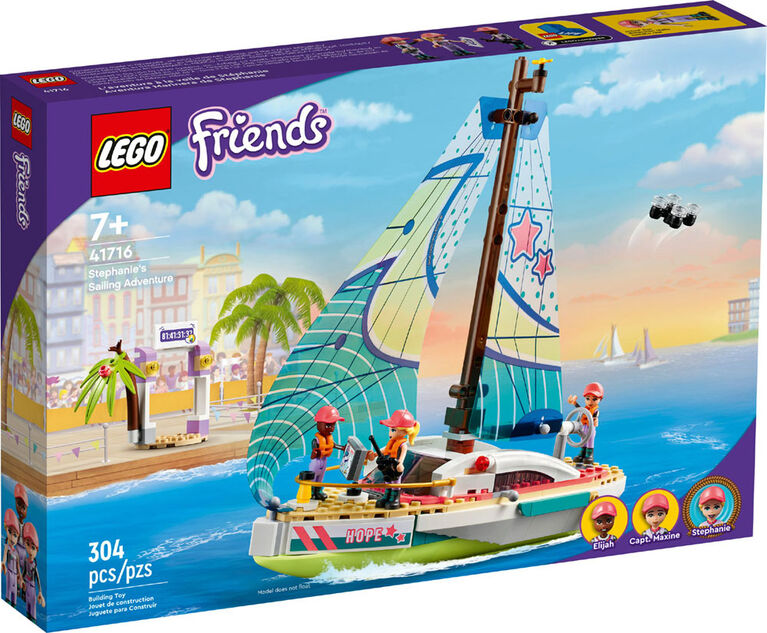 LEGO Friends L'aventure à la voile de Stéphanie, 41716 Ensemble de construction (309 pièces)