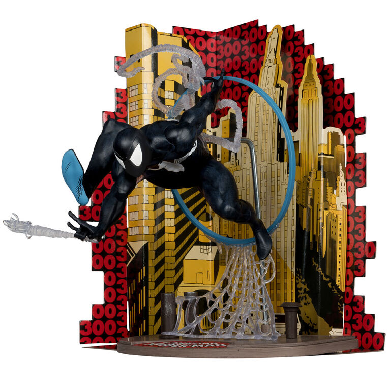 Marvel Spider-Man (Symbiote Suit) 1:6th Scale Collectible with Scene & Comic (Based on The Amazing Spider-Man #300)