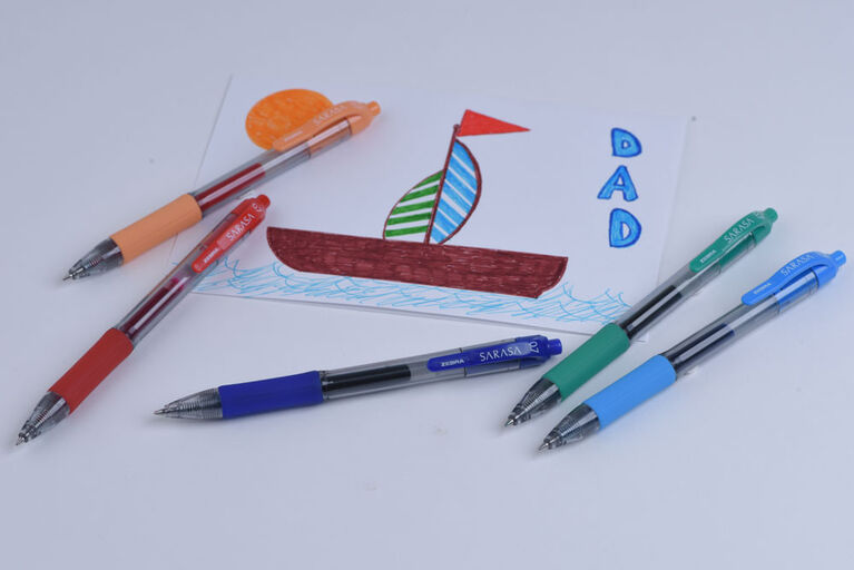 Stylo à encre gel rétractable Zebra Sarasa X20, encre bleu, paquet de 2