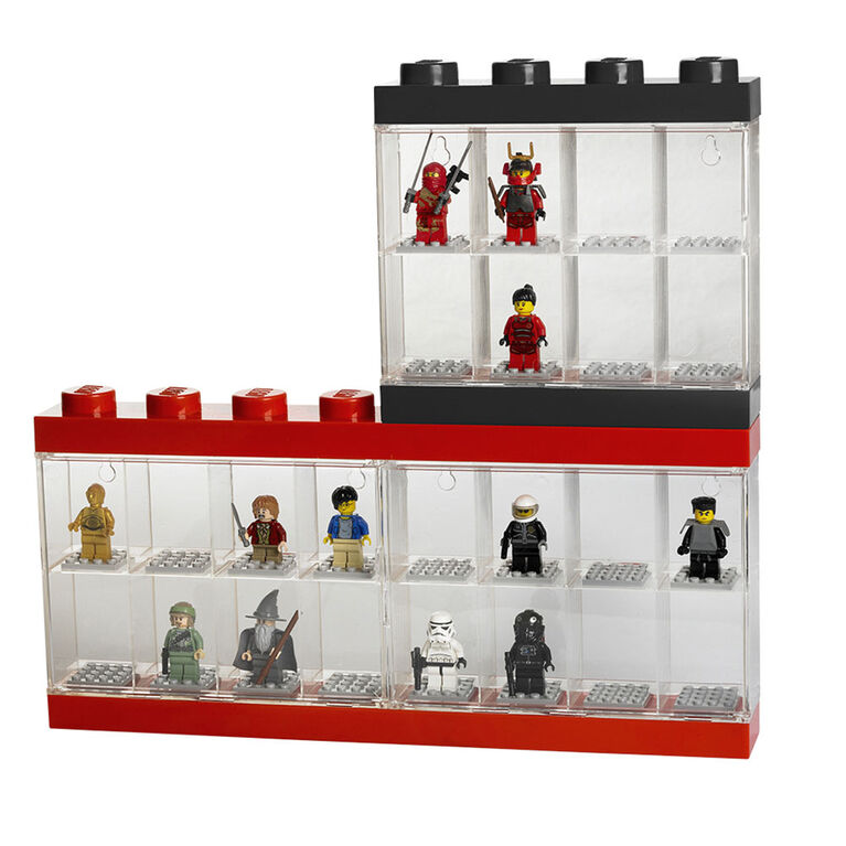 Présentoir de figurines LEGO 16 rouge