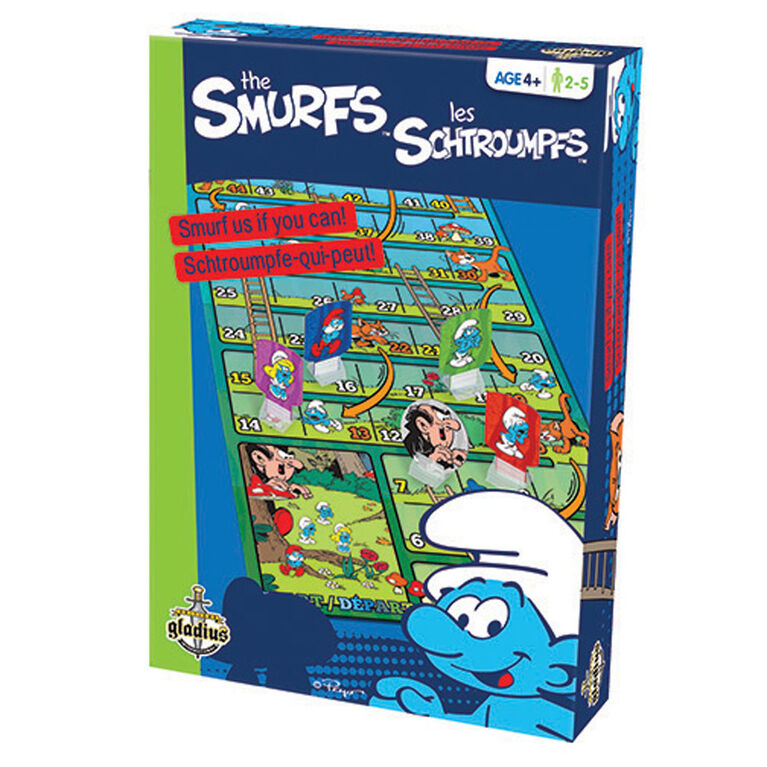 Smurfs Snakes and Ladders Game - French Edition