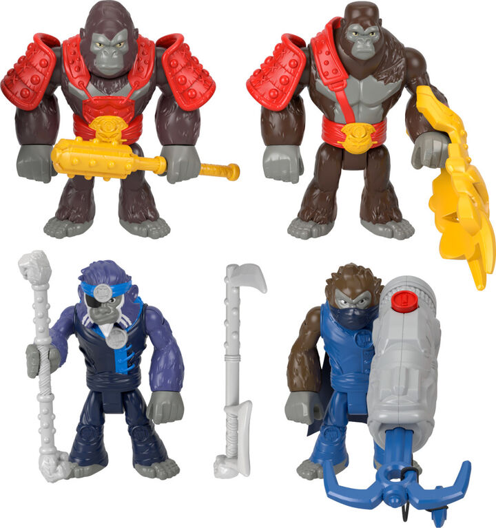 Fisher-Price Imaginext Boss Level Gorilla vs Monkey Army Action Figure Set