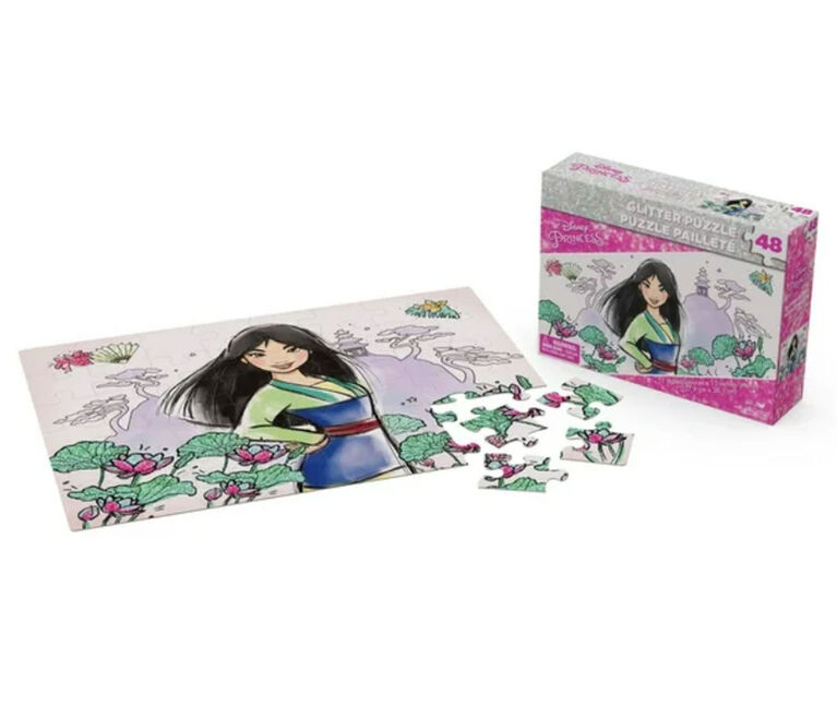 Disney Princess 48-Piece Glitter Puzzle Disney Princess 48-Piece Glitter Puzzle