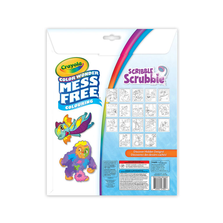 Crayola Wonder Mess-Free Colouring Pages & Mini Markers, Scribble Scrubbie Pets | Toys R Canada
