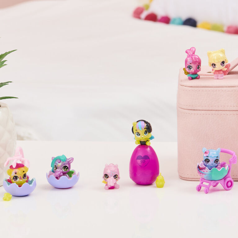 Hatchimals CollEGGtibles, Shimmer Babies Multipack avec 4 personnages et accessoire surprise (les styles peuvent varier)