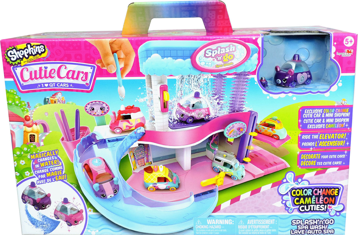 cutie cars colour change spa playset