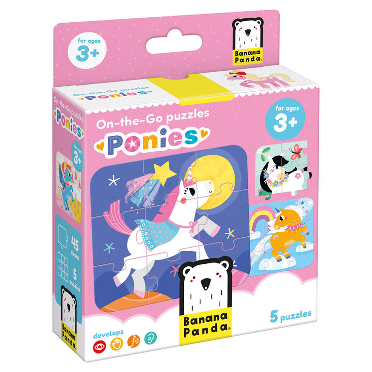 Sur le pouce - Puzzle de 45 pièces - Poneys (3+)
