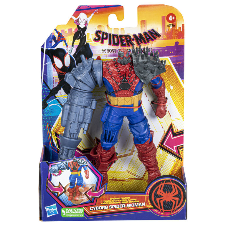 Marvel Spider-Man: Across the Spider-Verse Cyborg Spider-Woman Toy, 6-Inch-Scale Deluxe Action Figure