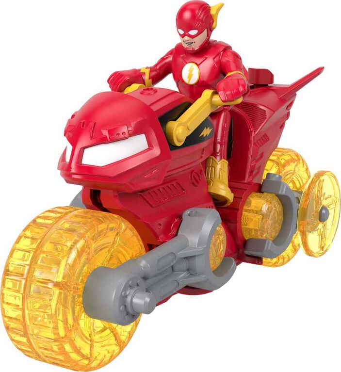 Fisher-Price Imaginext DC Super Friends Batman and The Flash Figure Set with Transforming Motorcycle, 8 Pieces