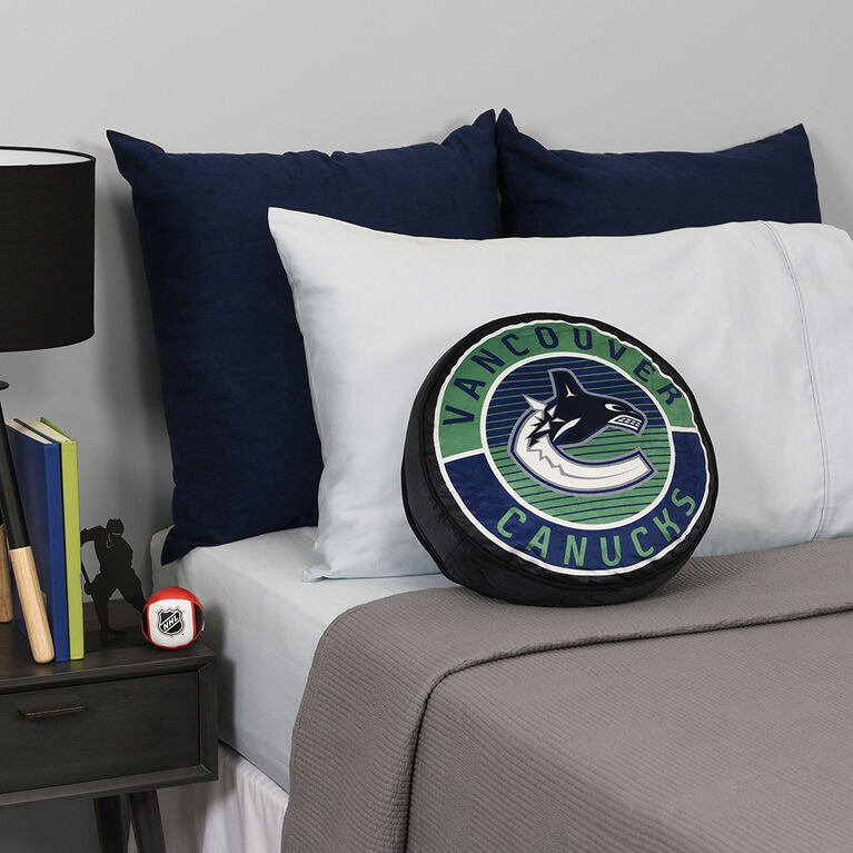 NHL Vancouver Canucks Puck Pillow (14x14") Toys R Us Canada