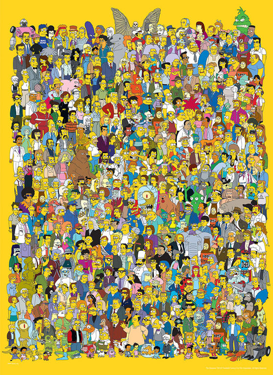 The Simpsons "Cast of Thousands" 1000 Piece Puzzle - English Edition