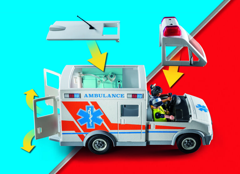 Playmobil - Ambulance avec enfant blessé