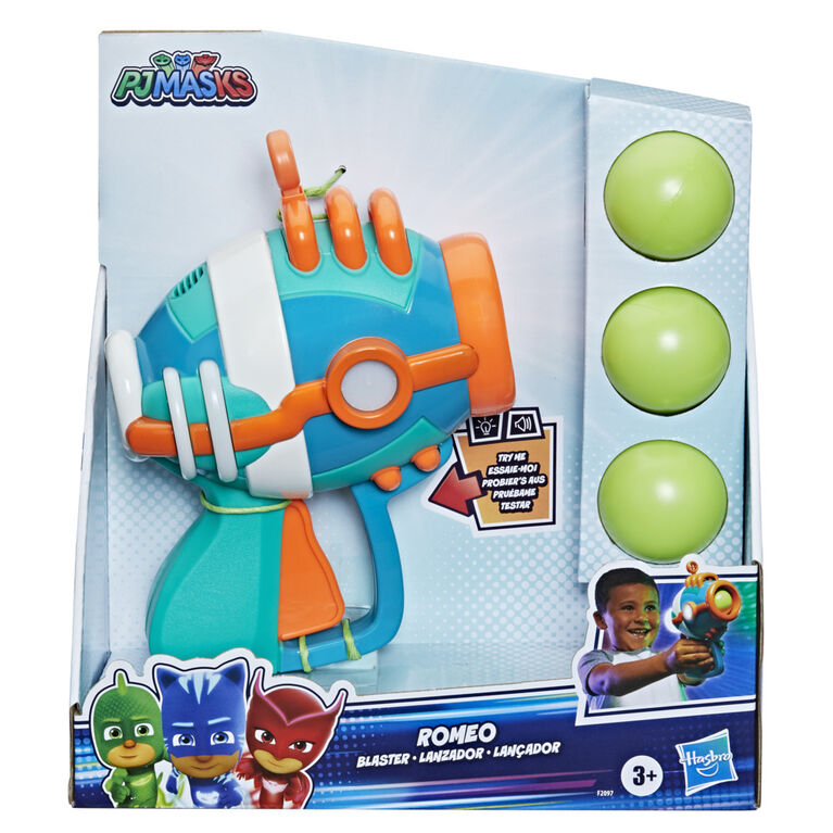 PJ Masks Romeo Blaster Preschool Toy, Easy to Use Plastic Ball Launcher