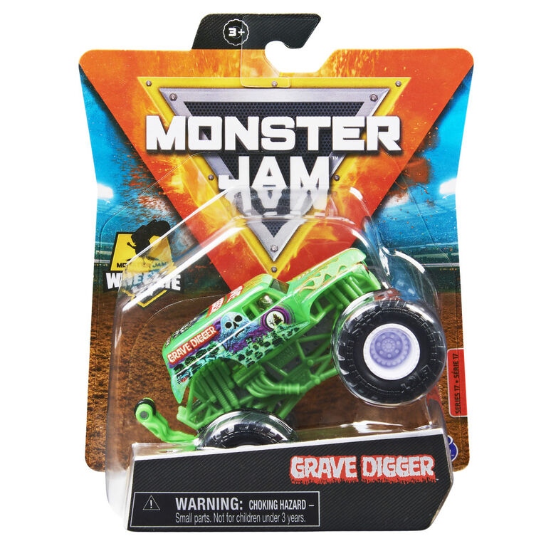 Monster Jam, Official Grave Digger Monster Truck, Die-Cast Vehicle, Shear Madness Series, 1:64 Scale